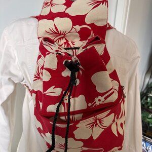 Hawiian Floral Day Pack with Sling or Backpack Straps